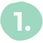 Vaaleanvihreä pallo numerolla 1