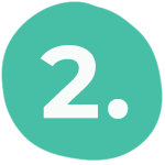 Vaaleanvihreä pallo numerolla 2